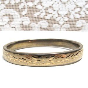Vintage CRAFMERE 12K GOLD BRACELET With Slide Etched Design Lovely Estate Find
